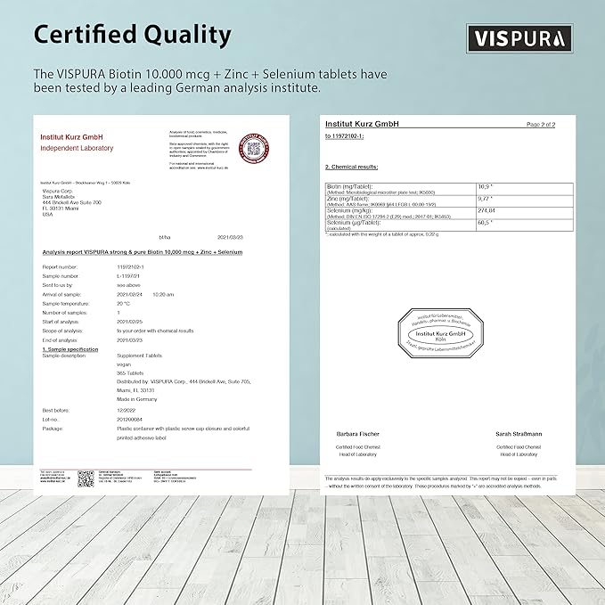 Biotin 10000 mcg + Zinc + Selenium, Pure, Vegan & Extra Strong, Best Supplement for Hair Growth, Glowing Skin, Strong Nails*, 365 Tablets for 12 Months, Natural Without Additives