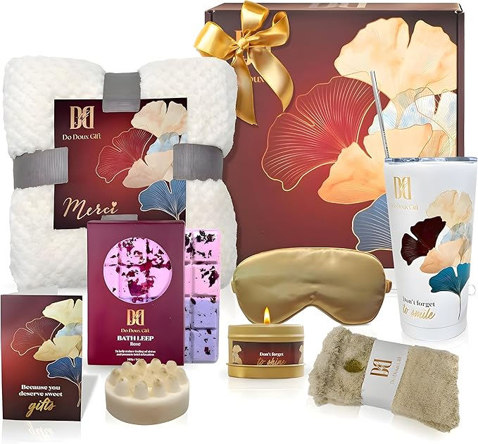 Mothers day gifts for mom - Happy Birthday Gifts for Women Mom Her Friend Sister Wife Grandma - Self Care Gifts Get Well Gifts Unique Relaxing Spa Gift Basket Set for Wife Grandma Daughter