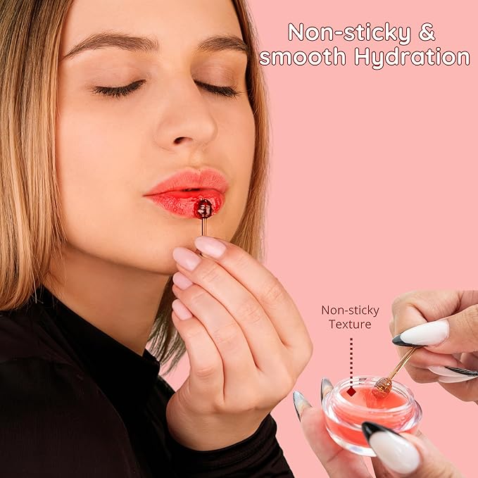 Original My Bee Balm Lip Balm - Watermelon Hydrating Balm Honey Pot for Dry, Chapped & Cracked Lips with Propolis, Honey & Vitamin E - Soften, Smooth & Reduce Lip Lines