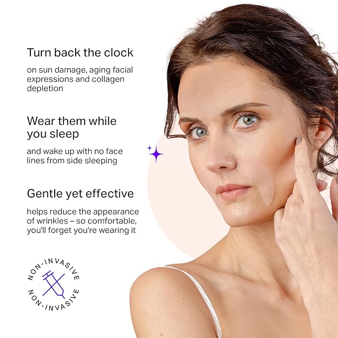 BLUMBODY Smile Line Patches – Face Wrinkle Patches for Fine Lines Around Mouth & between Eyes – Non-Silicone Anti-Wrinkle Facial Tape – Comfortable Overnight Use (90-Day Supply)