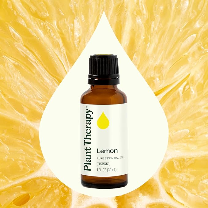 Plant Therapy Lemon Essential Oil for Diffuser 30 mL (1 oz) 100% Pure, Undiluted, Natural Aromatherapy, Lemon Oil for Skin & Cleaning, Therapeutic Grade