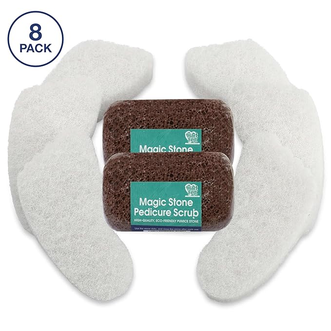 HartFelt Beauty Box Bundle with Exfoliation Foot Scrub and Delicate Skin Wool Sea Sponge, Shower Sponges for Women & Men, Shower Scrubber Gift Box