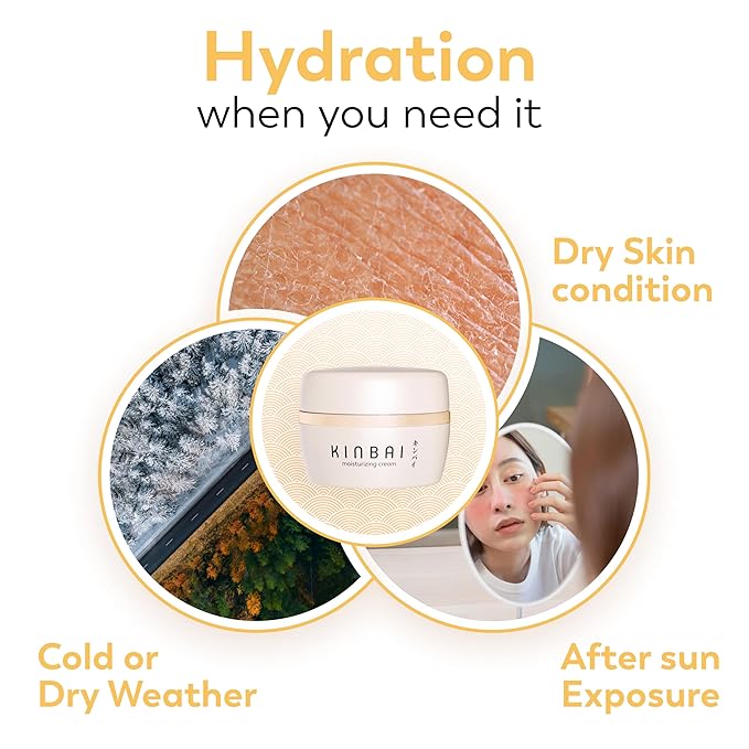 Moisturizer - Hydrating Face Cream for Dry Skin - Lightweight, Silky Texture - Collagen Boosting Peptides - Made in Japan - Wildflower Fragrance