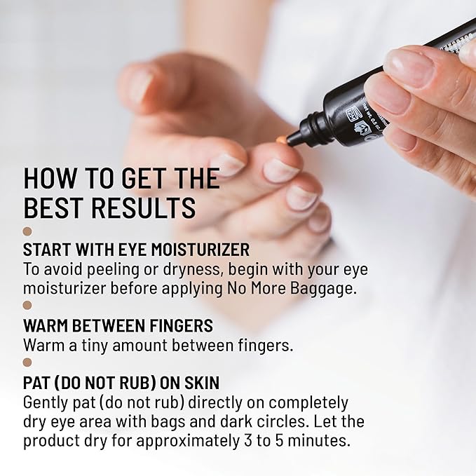 Dr. Brandt Needles No More, No More Baggage - 0.5 oz, Pack of 2 - Minimizes Under-Eye Bags, Puffiness & Dark Circles