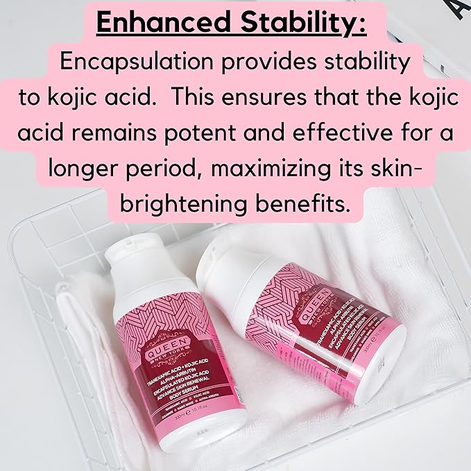 QUEEN TRANEX LOTION | MILKY Body Serum- Kojic Acid Alpha Arbutin Glycolic Acid Salicylic Acid Niacinamide