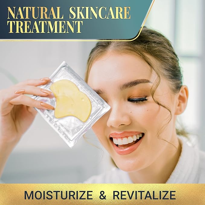 Forehead Wrinkle Patches for Face - Collagen, Hyaluronic Acid and Vitamin A Skin Pads - Forehead Line Remover Wrinkle Eye Patch Set - 20 Golden Sachets