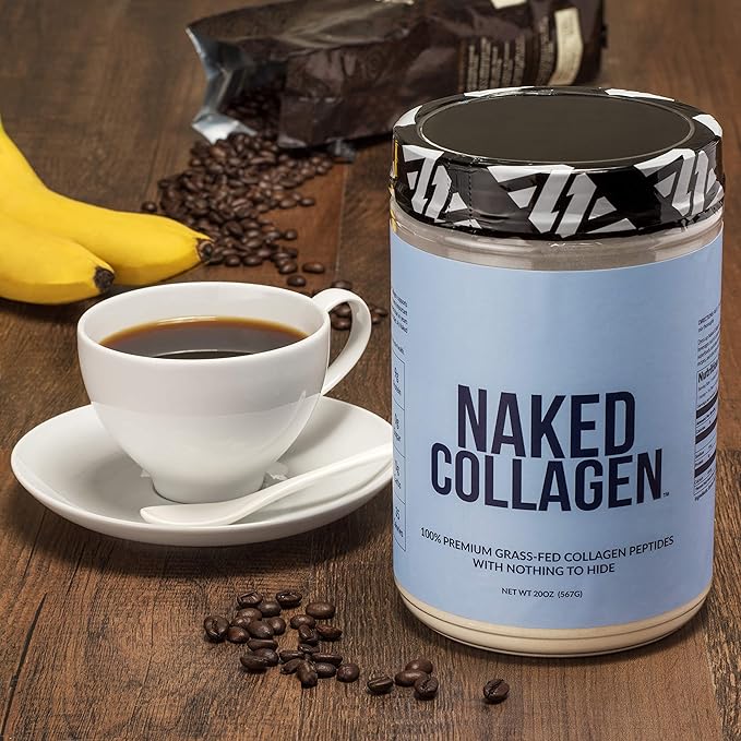 NAKED Collagen Peptides Protein Powder, 60 Servings, Pasture-Raised, Unflavored Grass-Fed Hydrolyzed Collagen Supplement, Paleo Friendly, Non-GMO, Keto, Gluten Free, 20oz