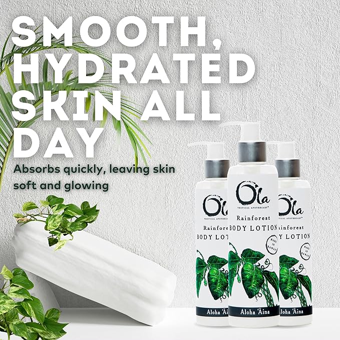 Ola Rainforest Body Lotion with Pure Tropical Oils and Plant Extracts - 8.45 Fl Oz