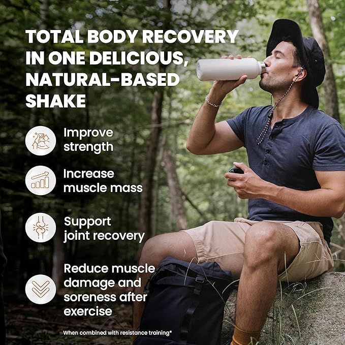 SaltWrap Protein Clinic – Total Body Recovery Shake with Collagen Peptides, HMB, Tart Cherry Extract, Pea Protein Isolate and Prebiotic Fiber for Joints & Muscle Recovery - Creamy Chocolate Fudge