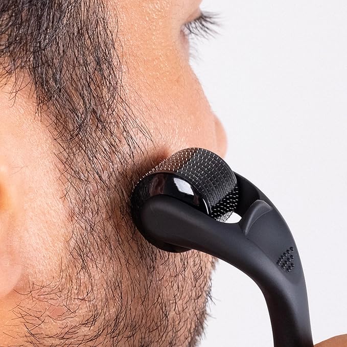 Derma Roller for Body, Hair and Sculp, 540 Titanium Microneedle Dermal Skincare, Microneedling Roller for Men and Women with Storage Case