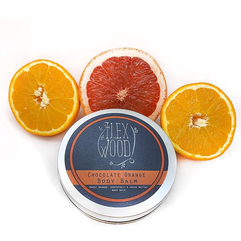 The Ilex Wood - Chocolate Orange Body Balm. Orange and Cocoa Butter Vegan Body Balm. 100% Natural Moisturising Body Butter Cream. - 250ml (8.45 fl oz)