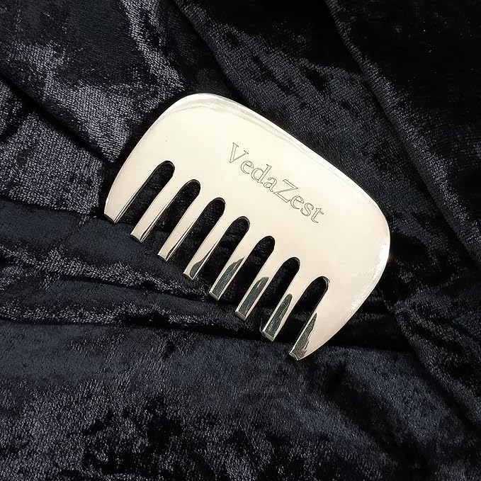 Bronze Kansa Gua Sha Massage Tool - Kansa Comb, Tendon Massage Scraper, Muscle Pain Relief, Scar Tissue Breakup, Hair Loss Prevention Massager