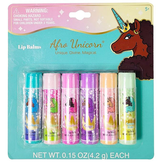 LUV HER Lip Balm Set Pack of 6 - Tinted Lip Balm with Playful Colors and Flavors - Perfect Girls Makeup Accessory - Ideal for Dry Weather Protection, Ages 3+