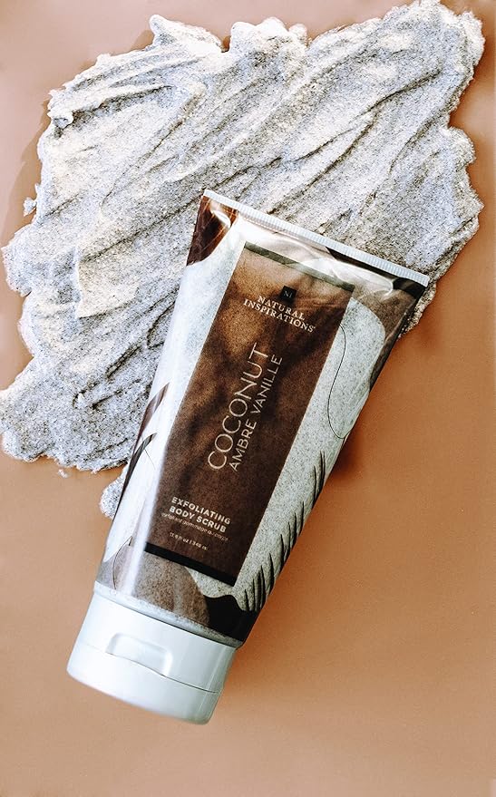 Natural Inspirations Coconut Ambre Vanille Exfoliating Face + Body Scrub 6oz