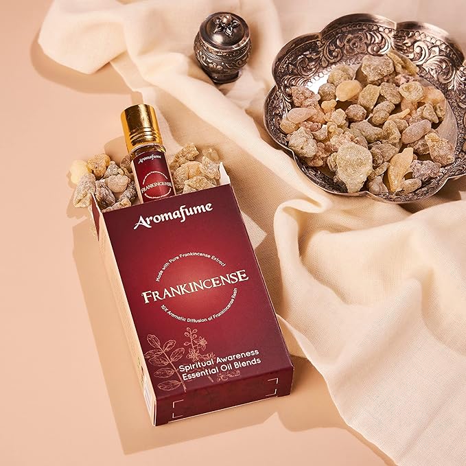 Spiritual Awareness Pure Resin Essential Oil Roll-On Blend Gift Set by Aromafume | 6 x 6ml | Frankincense, Copal, Benzoin, Frankincense&Myrrha | for Meditation, Spiritual Awakening & Prayer
