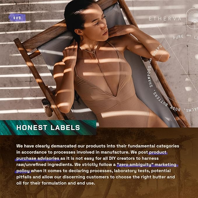 ETHERVA Tamanu Oil | No Chemicals | Natural Scent | Unrefined, Raw, Cold Pressed, Solidifies in Winter | Wild Grown Organic Indian Origin | DIY Face, Body, Scalp & Hair | PET Bottle 16.9 Fl Oz