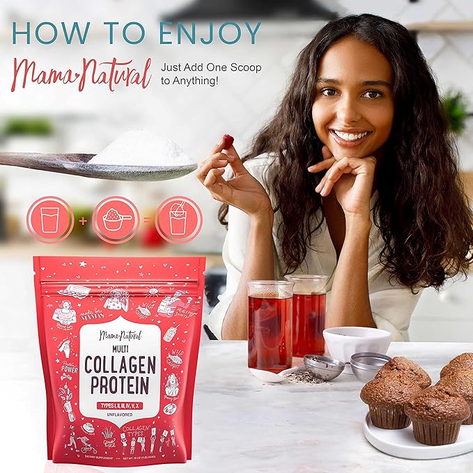 Multi Collagen Protein Powder Type I II III IV V X - Unflavored & Hydrolyzed 16Oz Pure Collagen Peptides Powder - Grass Fed Beef, Wild Fish Marine & USA Eggshell - Whole Body Collagen