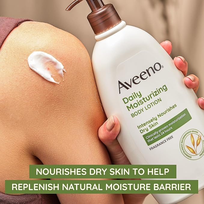 Aveeno Sheer Hydration Daily Moisturizing Fragrance-Free Lotion with Nourishing Prebiotic Oat, Fast-Absorbing Body Moisturizer for Dry Skin with Lightweight, Breathable Feel, 12 fl. oz