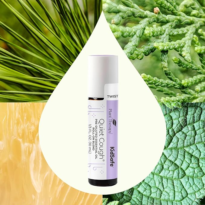 Plant Therapy Quiet Cough KidSafe Pre-Diluted Essential Oil Roll-on 10 mL (1/3 oz) 100% Pure, Therapeutic Grade