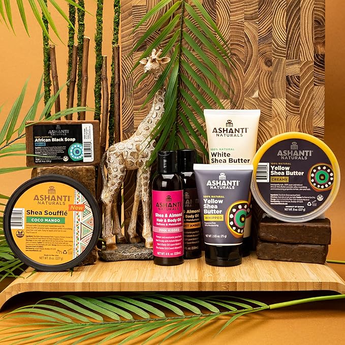 Scented Whipped Shea Butter | African Body Butter for Men w/Coconut and Almond Oil (Blackjack Souffle, 8 oz)