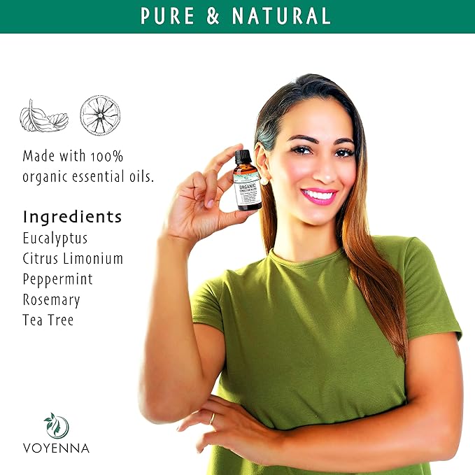 Essential Oil Breathe Blend for Diffuser, Humidifier, Aromatherapy & Rub with Peppermint & Eucalyptus Oils | for Headache, Allergy & Congestion