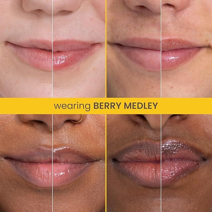 Burt's Bees Rescue Lip Relief, Berry Medley, Hydrating Lip Balm for Dry Cracked Lips, with Responsbily Sourced Beeswax and Shea Butter, 100% Natural Origin, 1 Squeezy Tube, 0.35oz